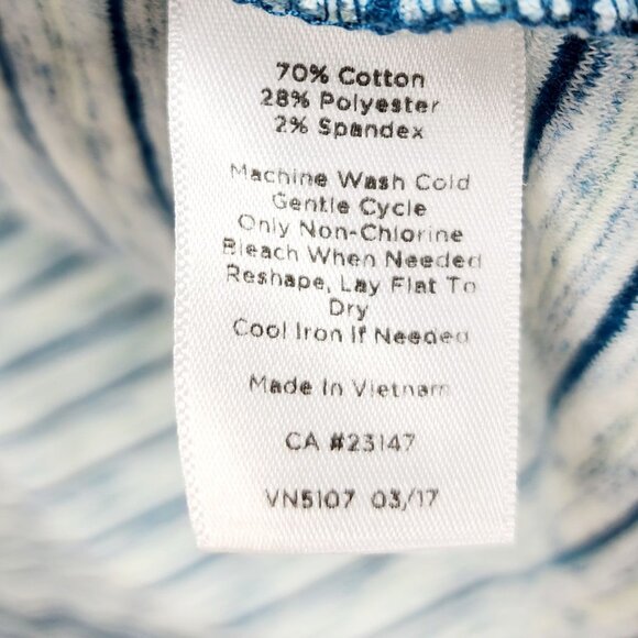 T By Talbots Striped Open front Sweater Cardigan Womens Size XS blue & White - Picture 5 of 10